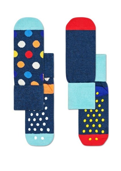Skarpetki dziecięce Happy Socks 2-pak Big Dot Anti-Slip KBDO19-6500